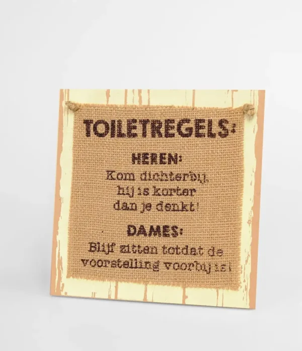 Wooden sign #16 Toiletregels