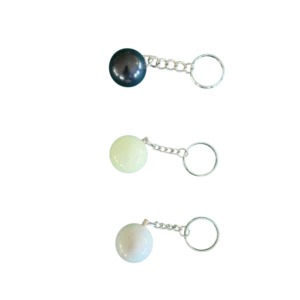 Sleutelhanger biljartbal in effen kleur