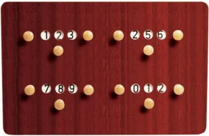 Scorebord hout model Vierkant