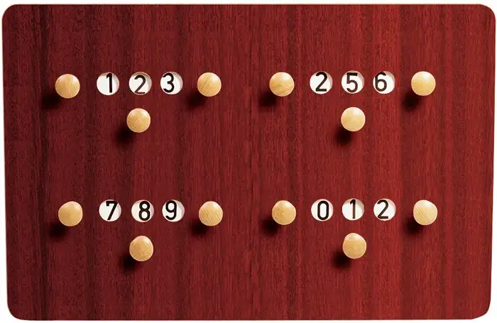 Scorebord hout model Vierkant