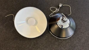 2eHands lampenset model Deluxe zwart-chroom binnenkant