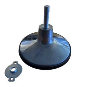 Stelpoot aluminium gepolijst met ring 6 inch